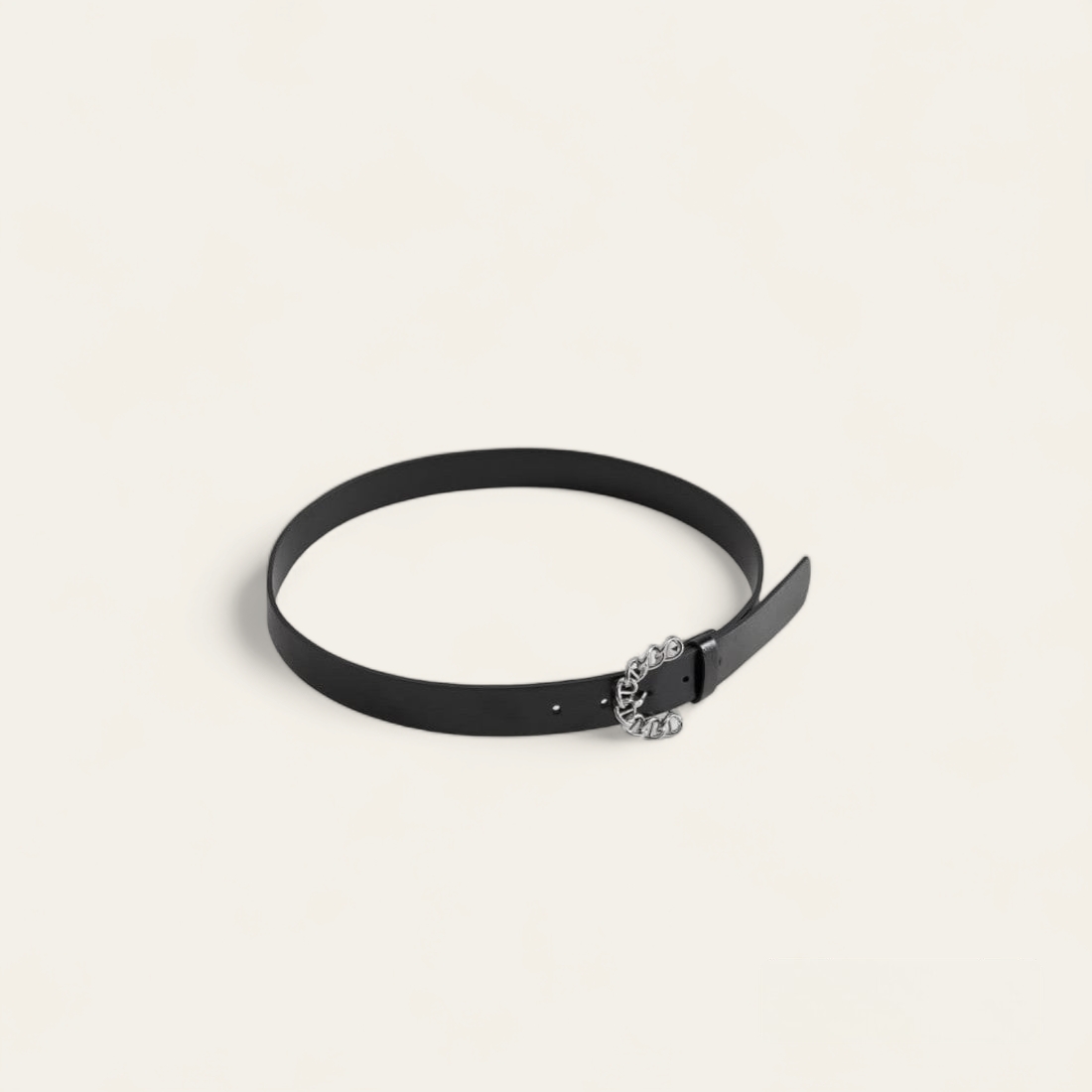 Ceinture boucle maillons - Noir