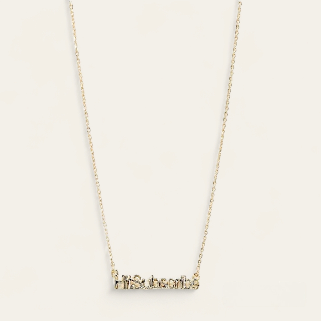 Collier avec slogan hit-subscribe - Doré