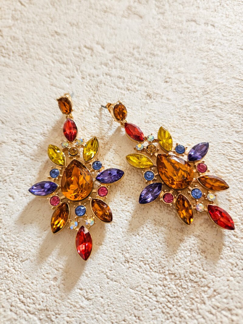 Boucles d'oreilles strass - multicolores