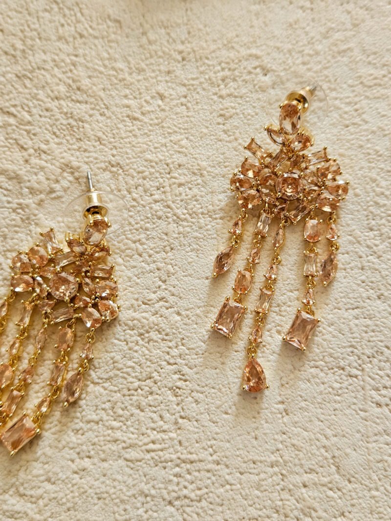 Boucles d'oreilles strass - franges