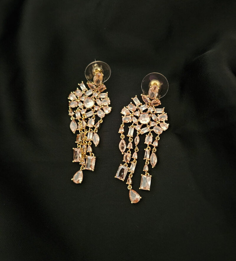 Boucles d'oreilles strass - franges