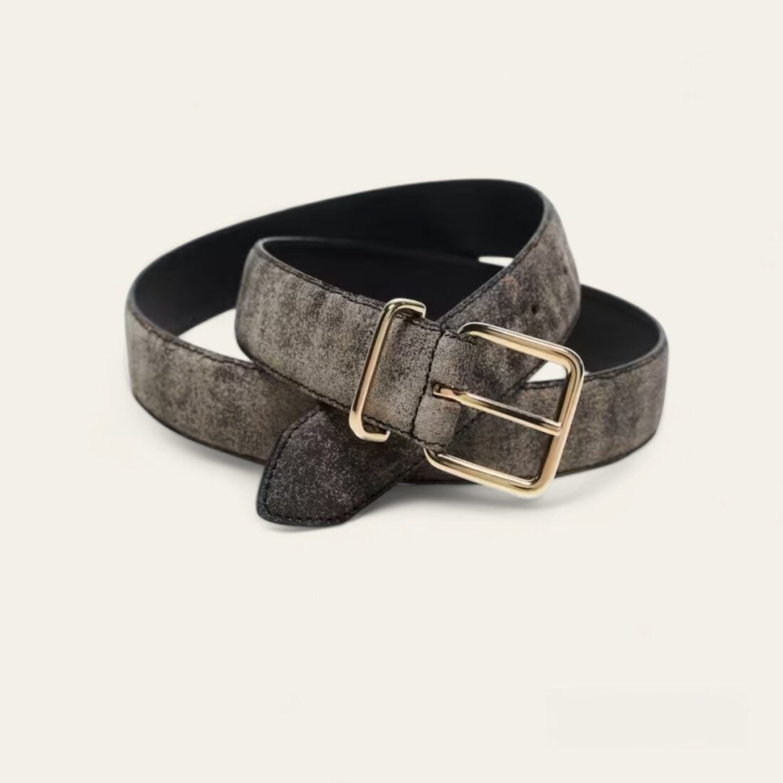 Ceinture cuir boucle carrée