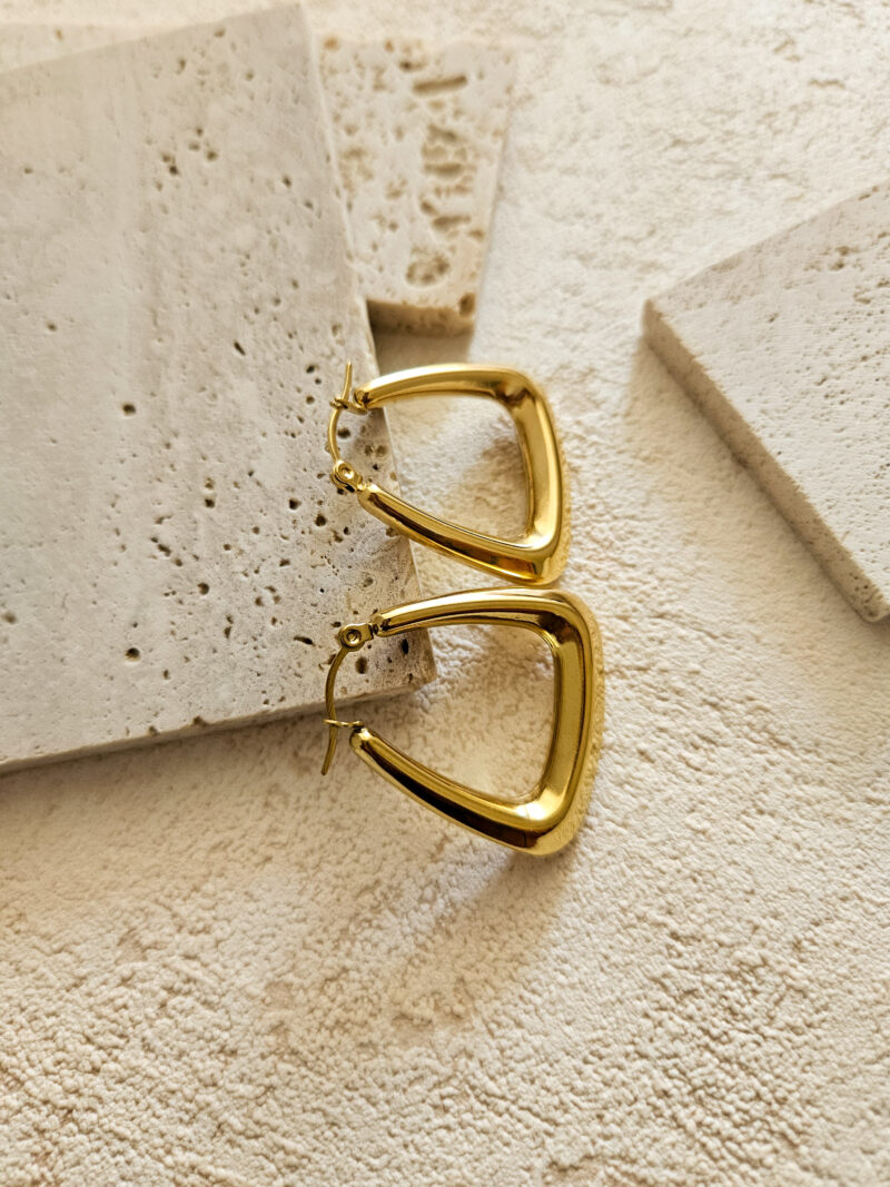 Nabou - Boucles d'oreilles Triangle - Doré