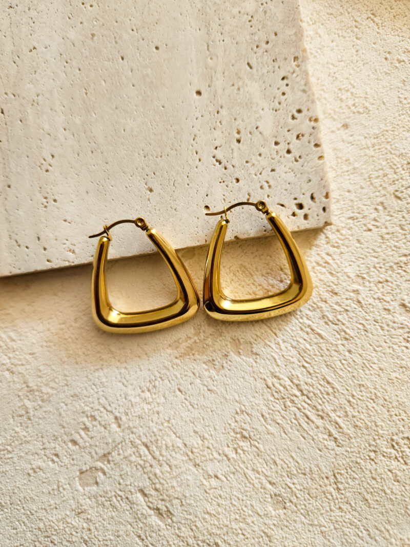 Nabou - Boucles d'oreilles Triangle - Doré