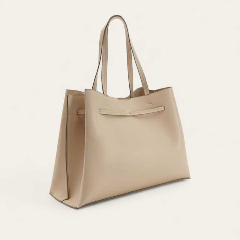 Sac Shopper avec Cordon de Serrage - Beige2