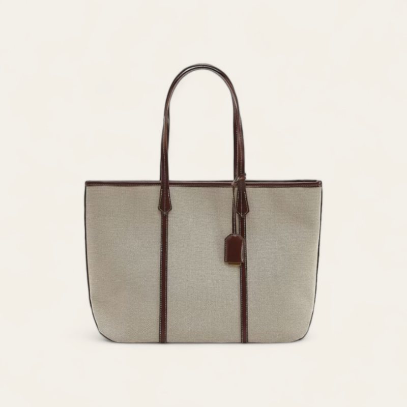 Sac Shopper en Jacquard - Beige