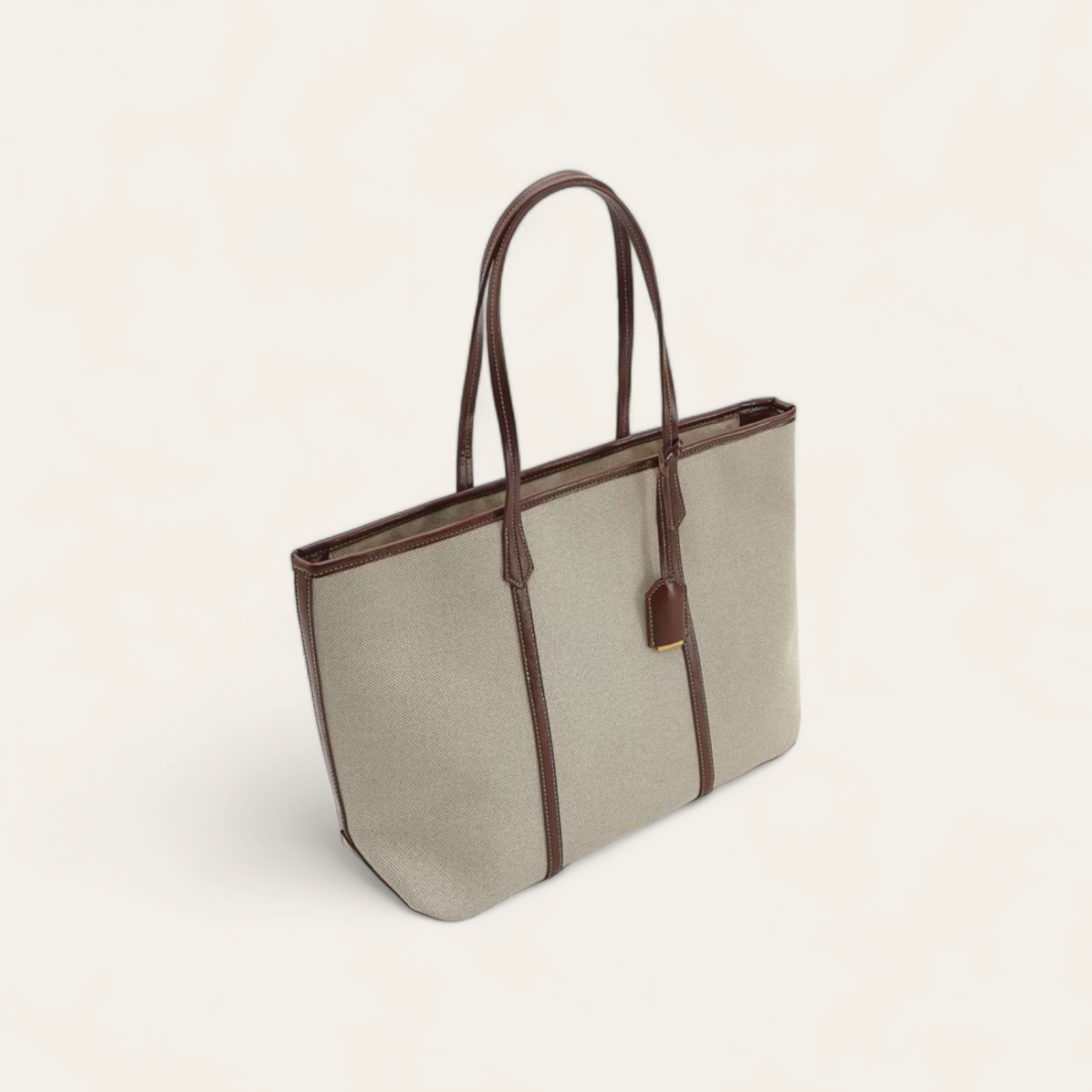 Sac Shopper en Jacquard - Beige