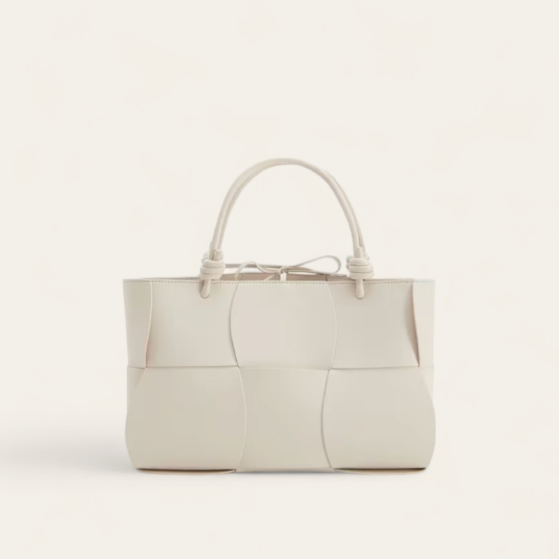 Sac Tissé en Cuir Synthétique - Beige