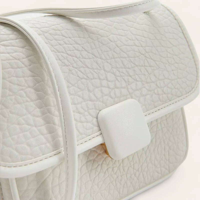 Sac a Bandouliere Crossbody avec Boucle Blanc6