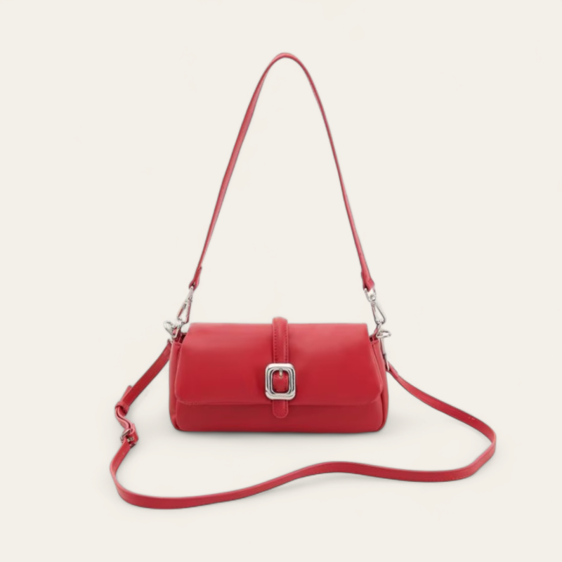 Sac à Bandoulière en Cuir Synthétique - Rouge